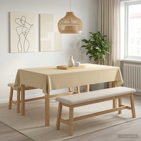 Vidaxl tafelkleed rechthoekig crèmewit 140 x 220 cm