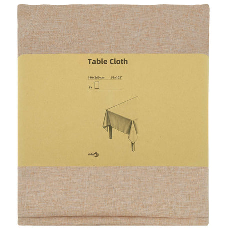 Vidaxl tafelkleed rechthoekig beige 140 x 260 cm