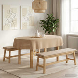 Vidaxl tafelkleed ovaal beige 130 x 180 cm