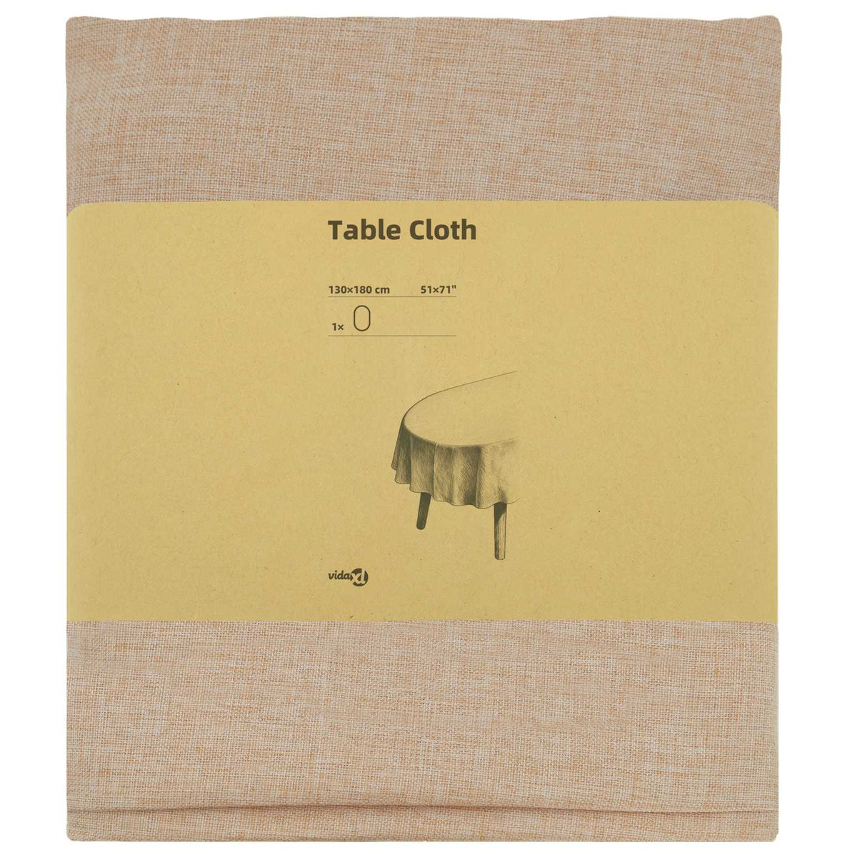 Vidaxl tafelkleed ovaal beige 130 x 180 cm
