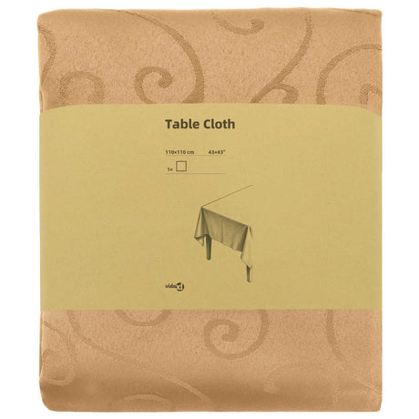 Vidaxl tafelkleed vierkant beige 110 x 110 cm