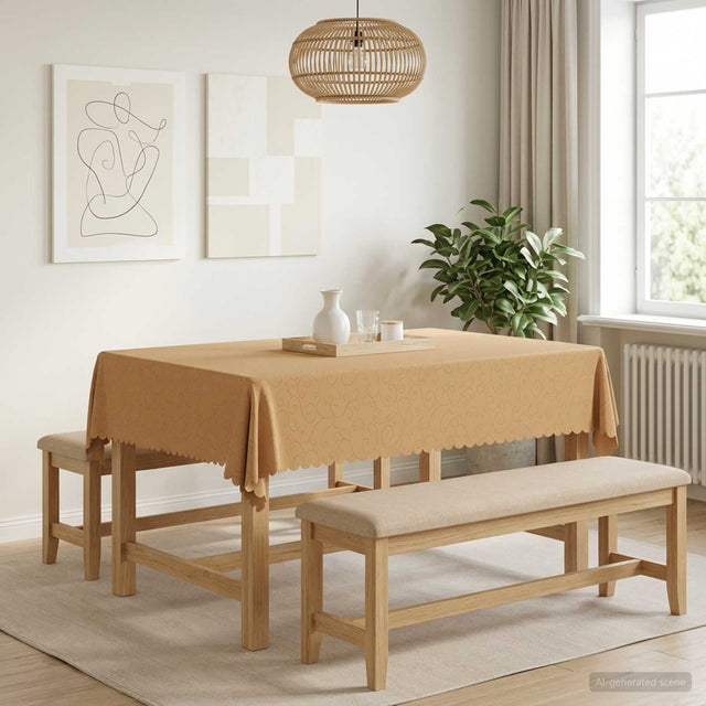 Vidaxl tafelkleed rechthoekig beige 110 x 140 cm