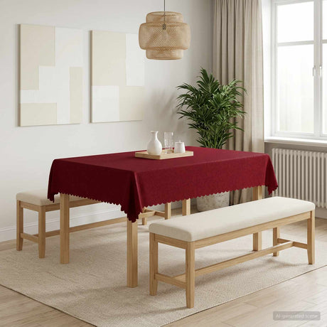 Vidaxl tafelkleed 5 st rechthoekig wijnrood 110 x 140 cm