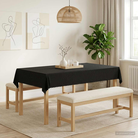 Vidaxl tafelkleed rechthoekig donkergrijs 110 x 160 cm