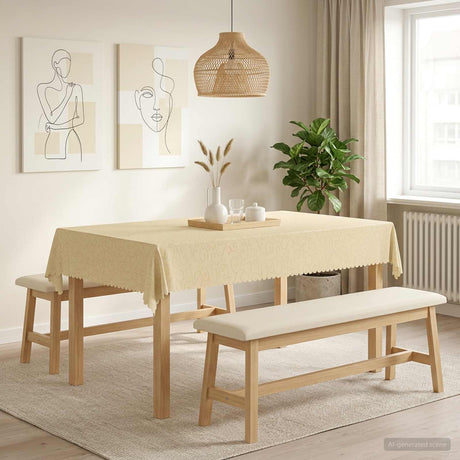 Vidaxl tafelkleed rechthoekig crèmewit 110 x 160 cm