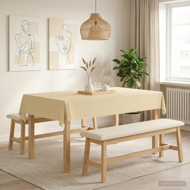 Vidaxl tafelkleed rechthoekig crèmewit 110 x 160 cm