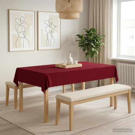 Vidaxl tafelkleed rechthoekig wijnrood 140 x 200 cm