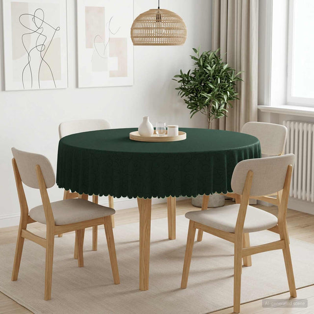 Vidaxl tafelkleed rond donkergroen ø 140 cm
