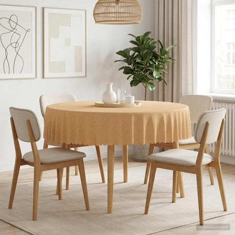 Vidaxl tafelkleed rond beige ø 140 cm