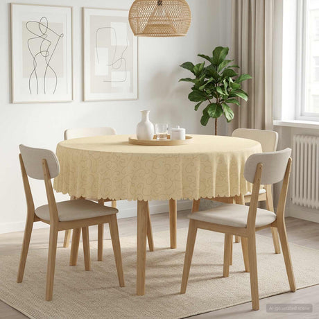 Vidaxl tafelkleed rond crèmewit ø 160 cm