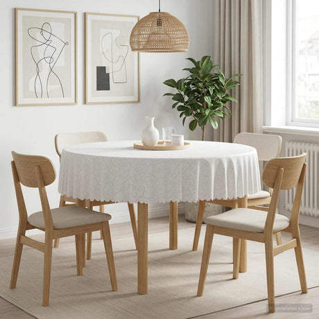 Vidaxl tafelkleed rond wit ø 160 cm