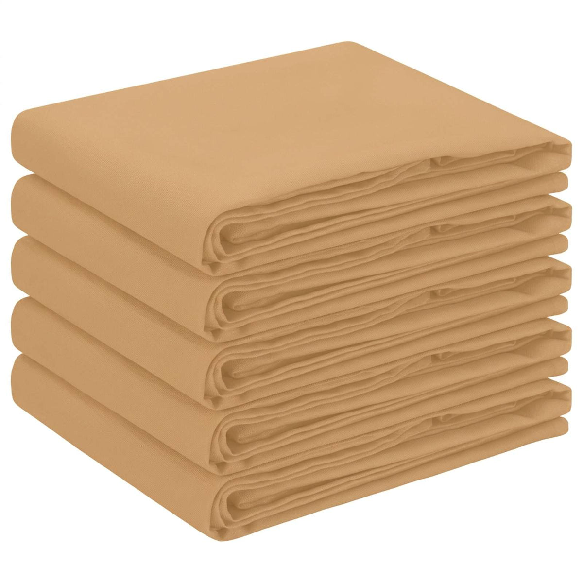 Vidaxl tafelkleed 5 st rechthoekig beige 140 x 140 cm polyester