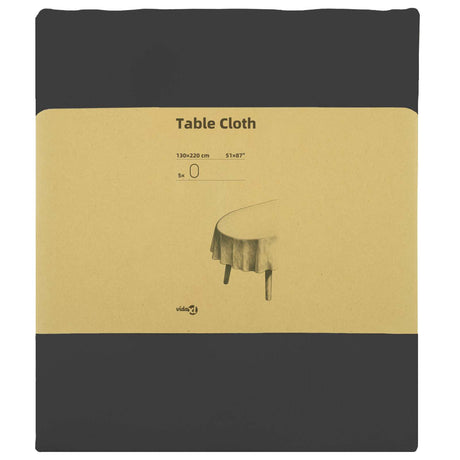 Vidaxl tafelkleed 5 st ovaal donkergrijs 130 x 220 cm polyester
