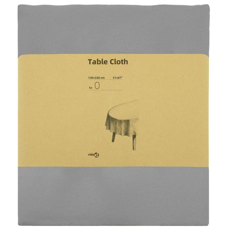 Vidaxl tafelkleed 5 st ovaal lichtgrijs 130 x 220 cm polyester