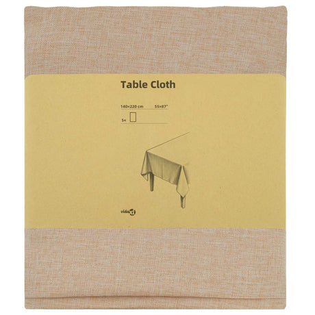 Vidaxl tafelkleed 5 st rechthoekig beige 140 x 220 cm