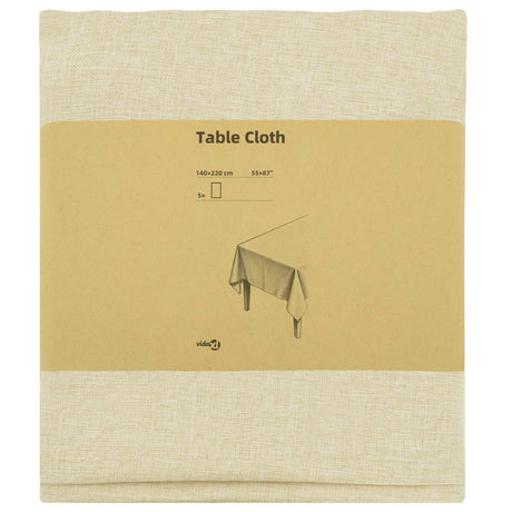 Vidaxl tafelkleed 5 st rechthoekig crèmewit 140 x 220 cm