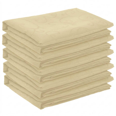 Vidaxl tafelkleed 5 st vierkant crèmewit 110 x 110 cm
