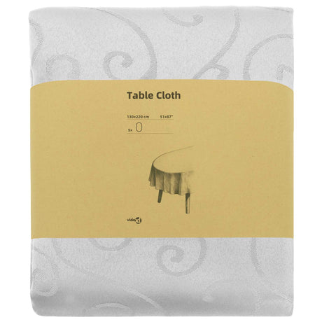 Vidaxl tafelkleed 5 st ovaal wit 130 x 220 cm