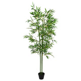 Vidaxl nepp bambo boom 2 st groen 60 x 18 x 190 cm stof en bamboe
