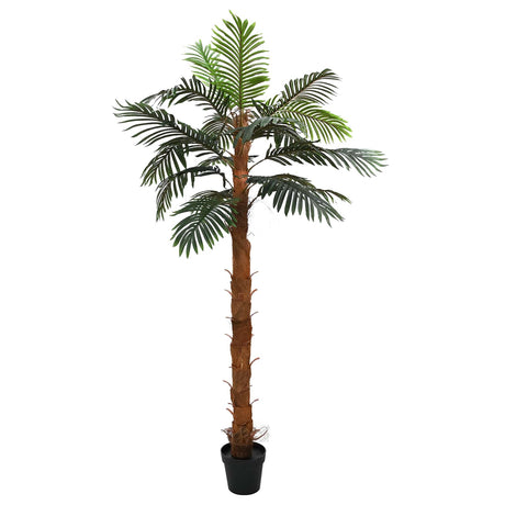 Vidaxl kunstmatige cocuspalmboom groen 70 x 20 x 200 cm stof en bamboe