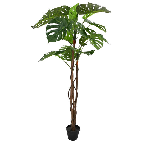 Vidaxl kunstmatige monstera plant groen 94 x 18 x 170 cm stof en hout
