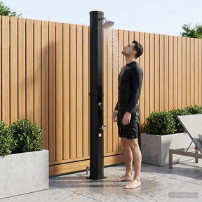 Vidaxl zonne-douche met douchekop en kraan 40 l pvc, abs, zinklegering