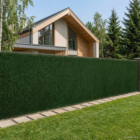 Vidaxl kunstmatige omheining donkergroen 1,5 x 4 m pvc en staal