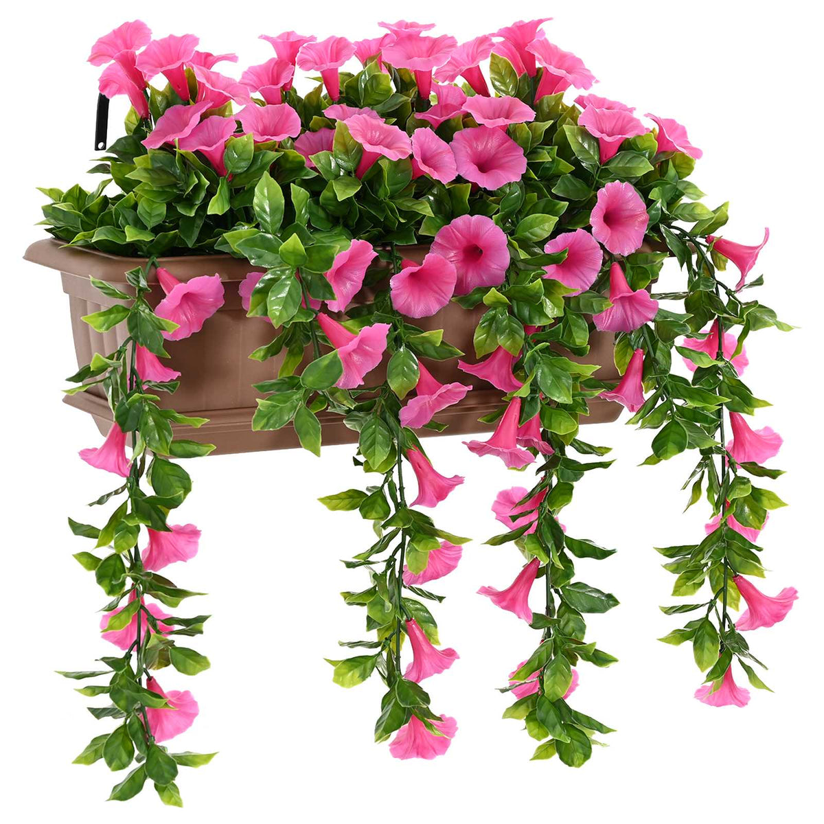 Vidaxl kunstbloemen paarsrood 55 x 20 x 55 cm pe en staal