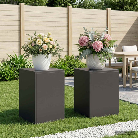 Vidaxl plantenstandaard 2 pcs zwart 30 x 30 x 40 cm staal