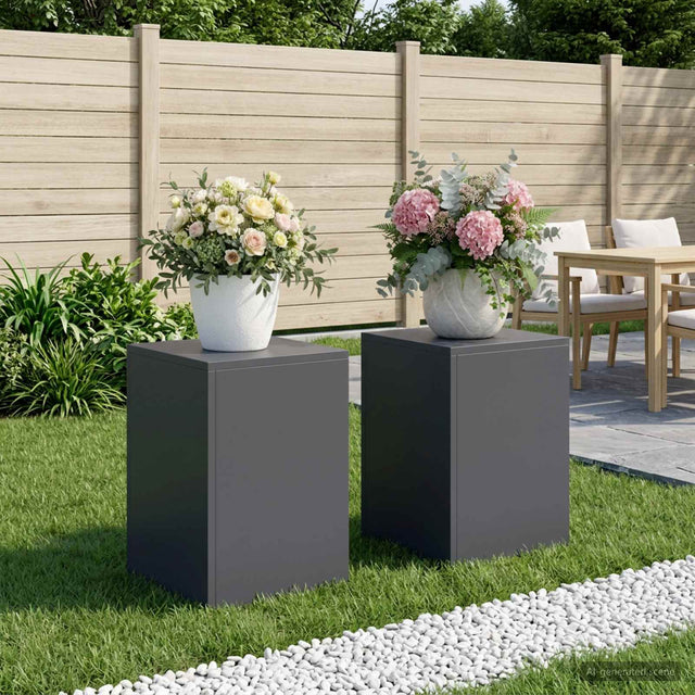 Vidaxl plantenstandaard 2 pcs antraciet 30 x 30 x 40 cm