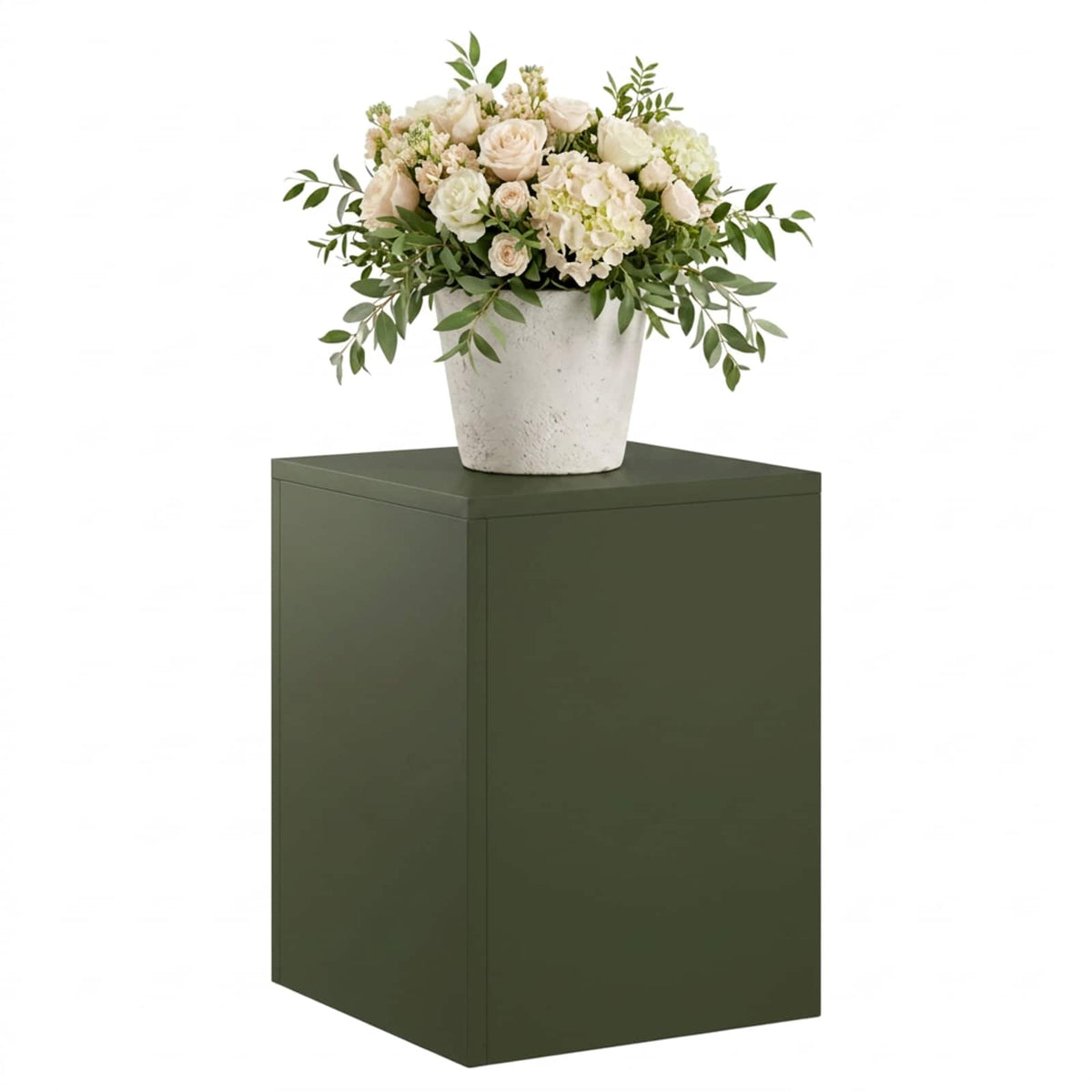 Vidaxl plantenstandaard olijfgroen 30 x 30 x 40 cm weervast staal