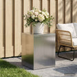 Vidaxl plantenstandaard zilver 30 x 30 x 40 cm staal