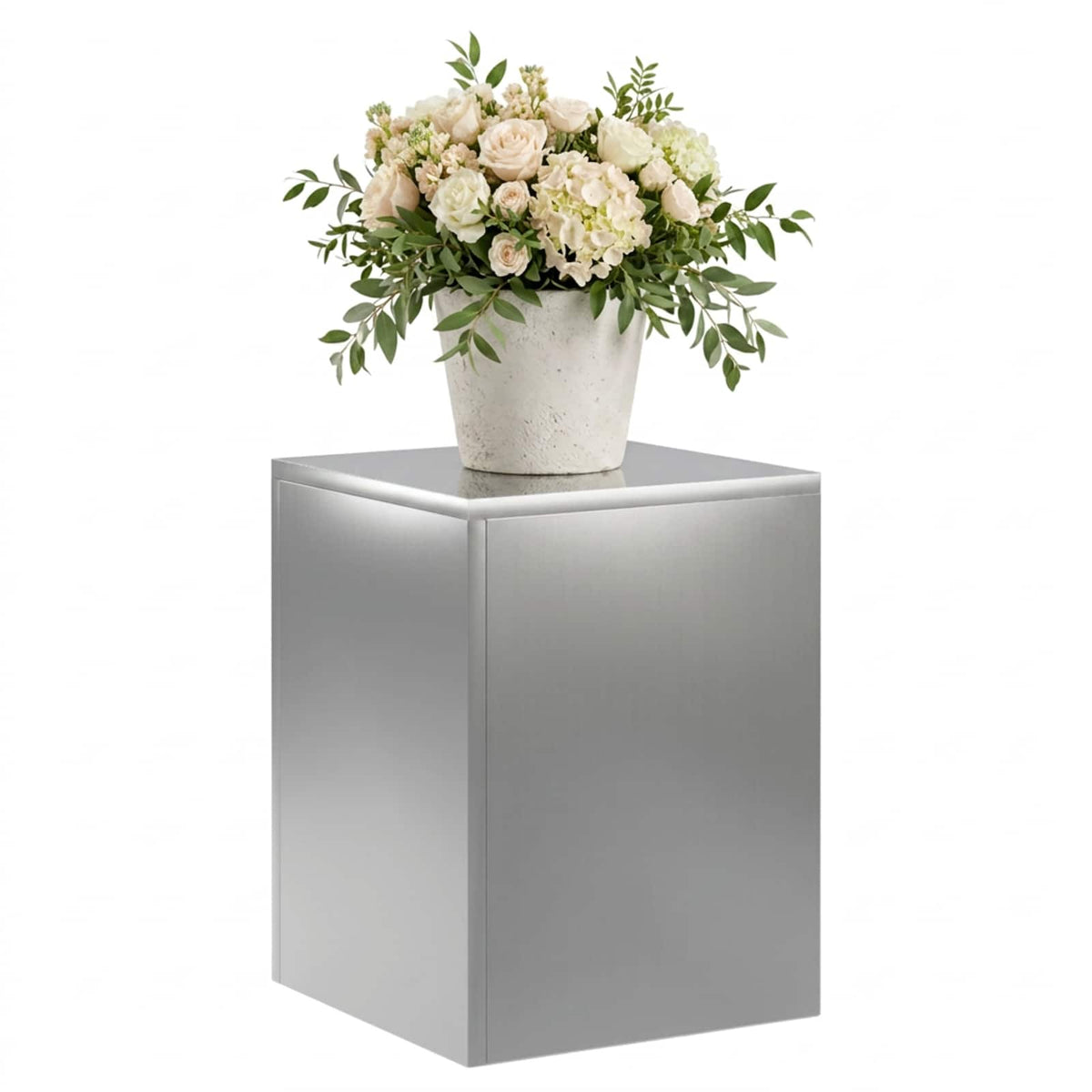 Vidaxl plantenstandaard zilver 30 x 30 x 40 cm staal