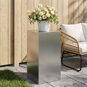 Vidaxl plantenstandaard zilver 30 x 30 x 60 cm staal