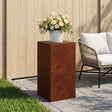 Vidaxl plantenstandaard roestkleurig 30 x 30 x 60 cm weervast staal