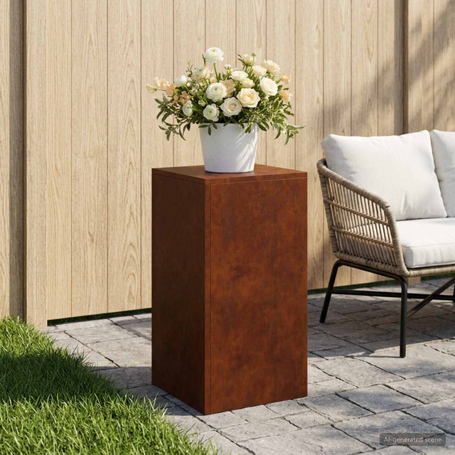 Vidaxl plantenstandaard roestkleurig 30 x 30 x 60 cm weervast staal