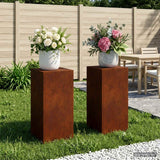 Vidaxl plantenstandaard 2 pcs roestkleurig 30 x 30 x 60 cm