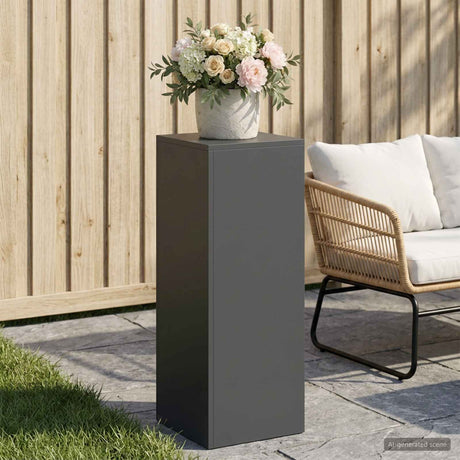 Vidaxl plantenstandaard antraciet 30 x 30 x 80 cm roestvrij staal