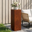Vidaxl plantenstandaard roestkleurig 30 x 30 x 80 cm weervast staal