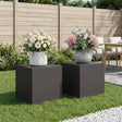Vidaxl plantenstandaard 2 pcs zwart 40 x 40 x 40 cm staal