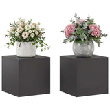 Vidaxl plantenstandaard 2 pcs zwart 40 x 40 x 40 cm staal