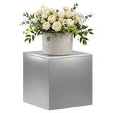 Vidaxl plantenstandaard zilver 40 x 40 x 40 cm staal