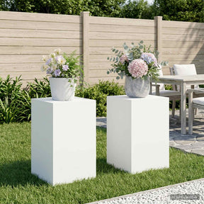 Vidaxl plantenstandaard 2 pcs wit 40 x 40 x 60 cm staal