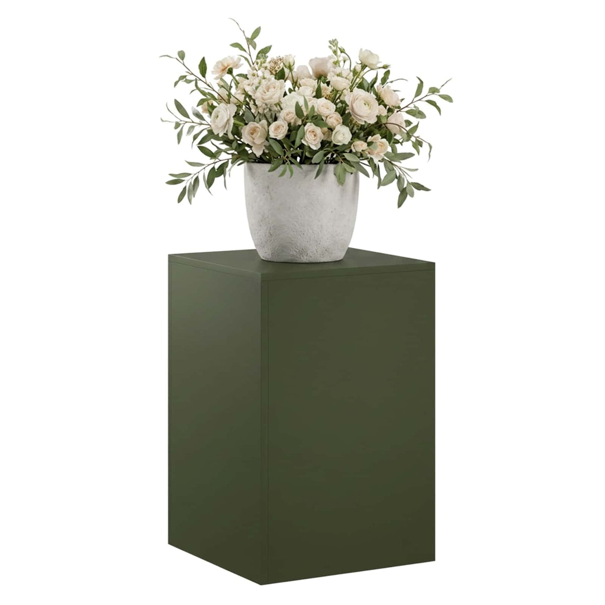 Vidaxl plantenstandaard olijfgroen 40 x 40 x 60 cm weervast staal