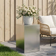 Vidaxl plantenstandaard zilver 40 x 40 x 60 cm staal