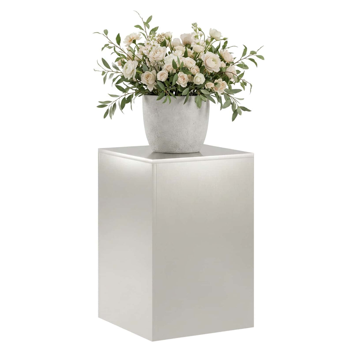 Vidaxl plantenstandaard zilver 40 x 40 x 60 cm staal