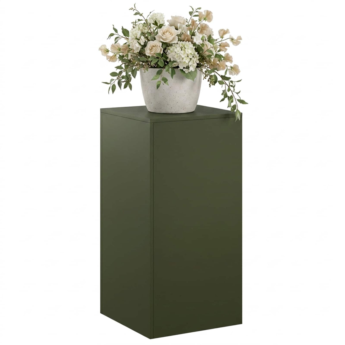 Vidaxl plantenstandaard olijfgroen 40 x 40 x 80 cm weervast staal