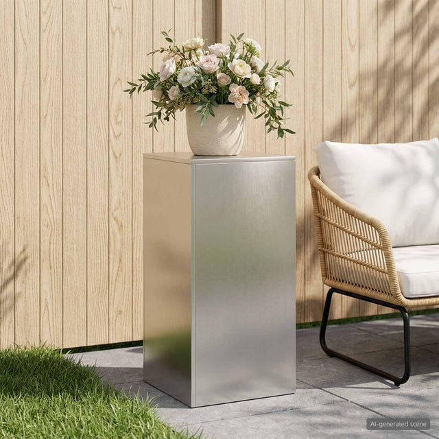 Vidaxl plantenstandaard zilver 40 x 40 x 80 cm staal