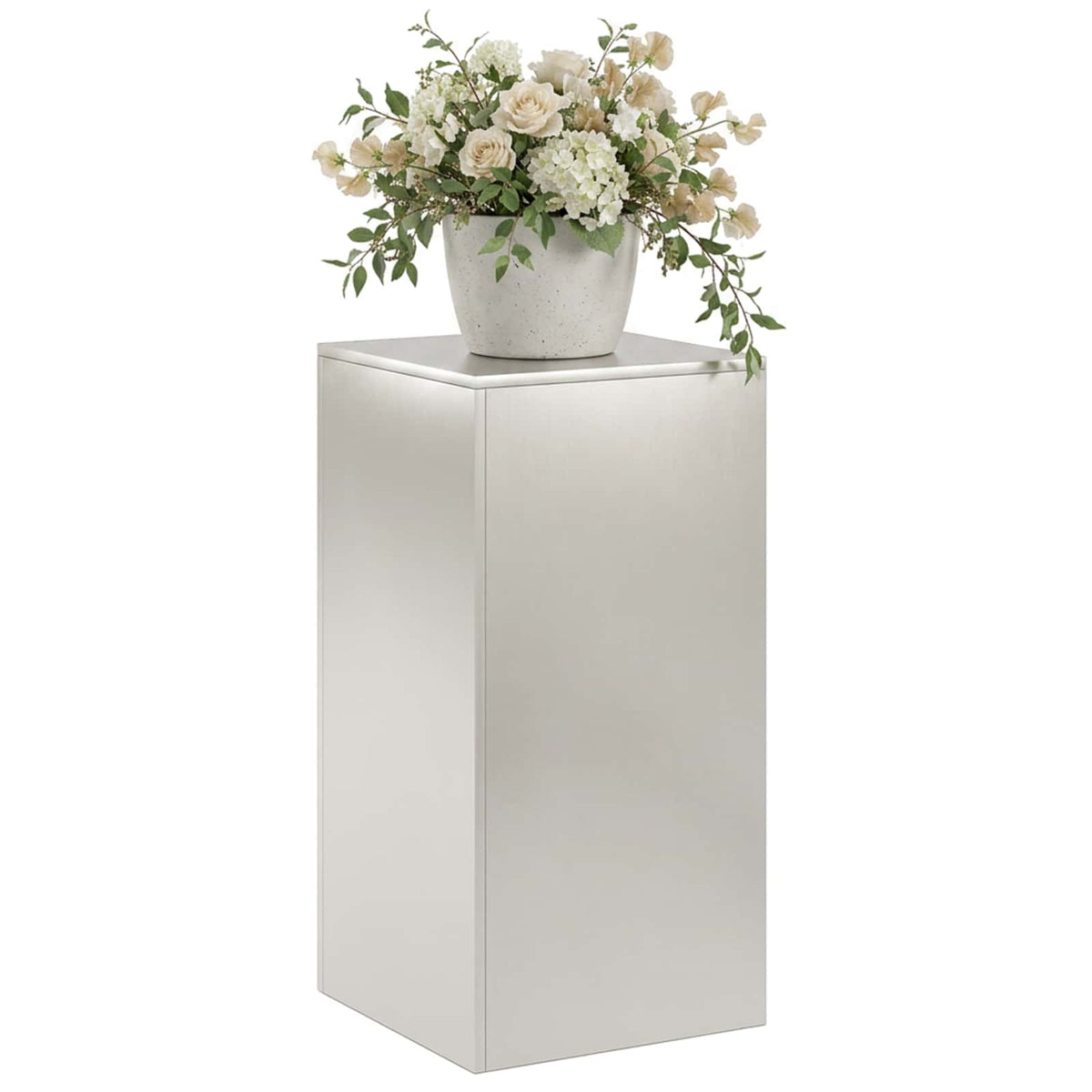 Vidaxl plantenstandaard zilver 40 x 40 x 80 cm staal