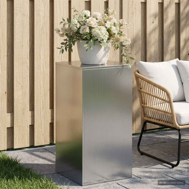 Vidaxl plantenstandaard zilver 40 x 40 x 80 cm staal